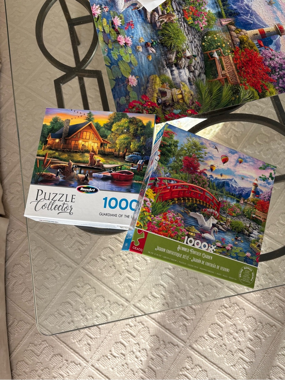 RoseArt and Ceaco 1000-Piece Puzzles - Multi-Color Scenic Lake scenes